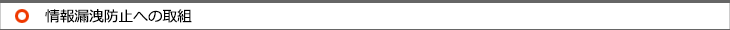 情報漏洩防止への取組